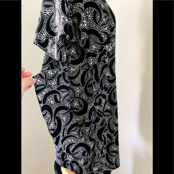 MICHAEL KORS NWOT 100% Silk Black Ruffle Dress - Picture 4 of 8